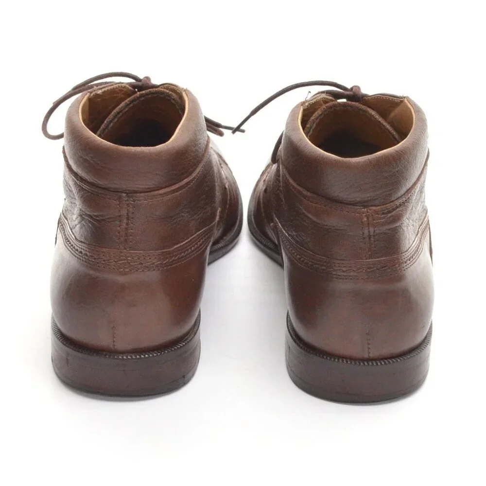 Men Cable & Co. Brown Cap Toe Lace Up Ankle Boots 9.5 D